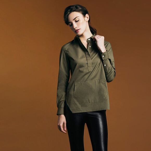 Thirteen Seven Trapezoid Pullover - Matte Olive - Picture 1 of 5